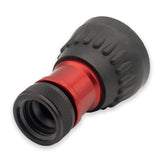 3/4" Aluminum Garden Fire Hose Nozzle (GHT) 10 to 24 GPM Red & Bumper