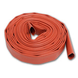 1 1/2" Inch Uncoupled Rubber Fire Hose 300 PSI (No Fittings) Red:25 Feet:FireHoseSupply.com