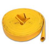 1 1/2" Inch Uncoupled Rubber Fire Hose 300 PSI (No Fittings) Yellow:25 Feet:FireHoseSupply.com