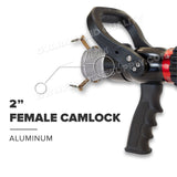 2" Camlock Female Hose Nozzle Pistol Grip 30-60-95-125 GPM