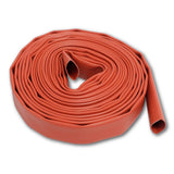 2 1/2" Inch Uncoupled Rubber Fire Hose 300 PSI (No Fittings) Red:FireHoseSupply.com