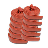 2 1/2" Inch Uncoupled Rubber Fire Hose 300 PSI (No Fittings) Red