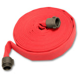 4" Inch Double Jacket Fire Hose:50 Feet / NPSH / IPT (Straight Pipe Threads) / Red:FireHoseSupply.com