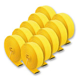 1 1/2" Inch Uncoupled Single Jacket Fire Hose (No Connectors) Yellow