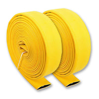 1 1/2" Inch Uncoupled Single Jacket Fire Hose (No Connectors) Yellow