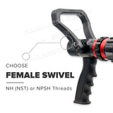 1" Fire Hose Nozzle Pistol Grip 13-26-40-60 GPM