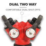Aluminum Wye Valve 1-1/2" Female Inlet x 1" Male Outlets