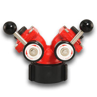 Aluminum Wye Valve 5" Female Inlet x 2-1/2" Male Outlets