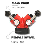 Aluminum Wye Valve 1" NH-NST Inlet x 1" NH-NST Outlets