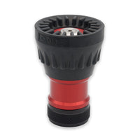 3/4" Aluminum Garden Fire Hose Nozzle (GHT) 10 to 24 GPM Red & Bumper