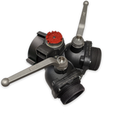 Aluminum Wye Valve 4" Female Inlet x 4-1/2" Male Outlets