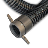 6" Black PVC Suction Hose NH (NST) Female Long Handle X NH (NST) Female Long Handle