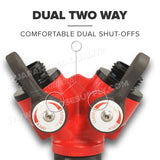 Aluminum Wye Valve 1-1/2" Female Inlet x 1-1/2" Male Outlets