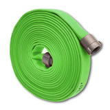 1 1/2” Double Jacket Fire Hose (1.5" NH/NST Fittings) Green