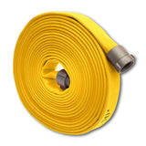 1 3/4” Double Jacket Fire Hose (1.5" NH/NST Fittings) Yellow 50 Feet