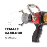 1-1/2" Camlock Female Hose Nozzle Pistol Grip 105 GPM Brass