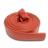 1 1/2" Inch Uncoupled Rubber Fire Hose 300 PSI (No Fittings) Red:FireHoseSupply.com
