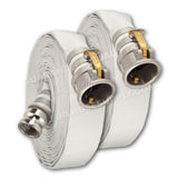 1 1/2" x 75 Feet Single Jacket Camlock Hose White (Aluminum):FireHoseSupply.com