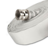 1 1/2" x 75 Feet Single Jacket Camlock Hose White (Aluminum):FireHoseSupply.com