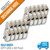 1 1/2" x 50 Feet Single Jacket Camlock Hose White (Aluminum):1000 Feet (Qty 20 x 100 Feet Lengths) Bulk Discount:FireHoseSupply.com