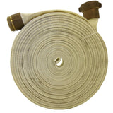 1" Single Jacket Rubber Lined White/Grey Scrap Hose:FireHoseSupply.com