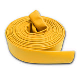 1" Inch Uncoupled Rubber Fire Hose 300 PSI (No Fittings) Yellow:FireHoseSupply.com