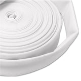 1" Inch Uncoupled Single Jacket Discharge Hose (No Connectors) White:FireHoseSupply.com