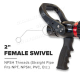 2" Fire Hose Nozzle Pistol Grip 30-60-95-125 GPM