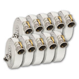 3" x 75 Feet Single Jacket Camlock Hose White (Aluminum):750 Feet (Qty 10 x 75 Fee Lengths) Bulk Discount:FireHoseSupply.com