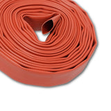 4" Inch Uncoupled Rubber Fire Hose 250 PSI (No Fittings) Red:FireHoseSupply.com
