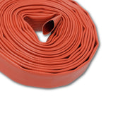 4" Inch Uncoupled Rubber Fire Hose 250 PSI (No Fittings) Red:FireHoseSupply.com
