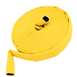 4" Inch Uncoupled Double Jacket Fire Hose (No Connectors) Yellow:FireHoseSupply.com