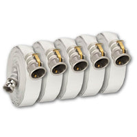 4" x 100 Feet Single Jacket Camlock Hose White (Aluminum) 5 Pack:FireHoseSupply.com