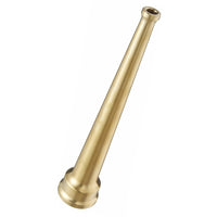 1" Brass Straight Stream Nozzle:FireHoseSupply.com