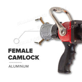 1-1/2" Camlock Female Hose Nozzle Pistol Grip 95 GPM Black Knight