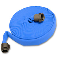 Blue Fire Hose 1-1/2" x 75 Feet Double Jacket