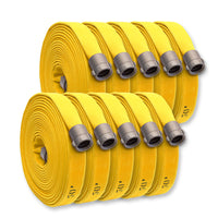 (BULK) 2 1/2" NH X 1000' Feet Double Jacket Fire Hose Yellow