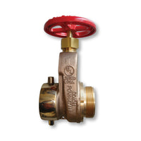 2-1/2" Single Hydrant Gate Valve Polished Brass