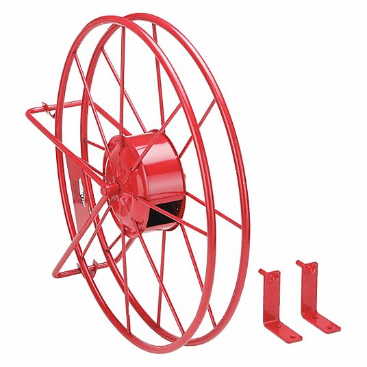 1-1/2 Steel Red Fire Hose Reel 300 Feet Capacity –