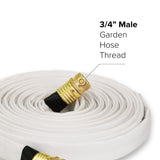3/4" Inch Wildland Fire Hose (Brass GHT Fittings) White