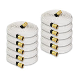 3/4" Inch Brush Fire Hose (Brass GHT Fittings) White