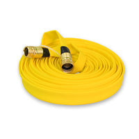 3/4" Inch Brush Fire Hose (Brass GHT Fittings) Yellow