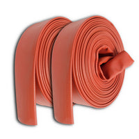 4" Inch Uncoupled Rubber Fire Hose 250 PSI (No Fittings) Red