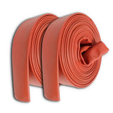 3" Inch Uncoupled Rubber Fire Hose 300 PSI (No Fittings) Red