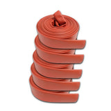 2 1/2" Inch Uncoupled Rubber Fire Hose 300 PSI (No Fittings) Red