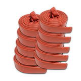 3" Inch Uncoupled Rubber Fire Hose 300 PSI (No Fittings) Red