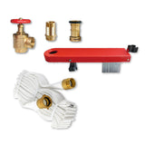 Fire Hose Pin Rack Assembly 1-1/2" x 50 Feet  (Brass Nozzle)