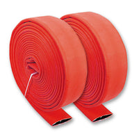 1 1/2" Inch Uncoupled Single Jacket Fire Hose (No Connectors) Red