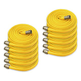 1" Inch Yellow Rubber Garden Fire Hose (Aluminum Pipe Fittings)