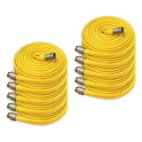 1" Inch Rubber Wildland Fire Hose (Aluminum Pipe Fittings) Yellow